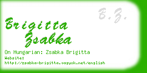 brigitta zsabka business card